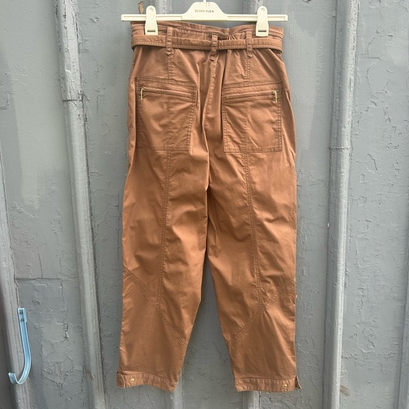By Anthropologie Ellie Embroidered Utility Pants, size 8 - Picture 6 of 13